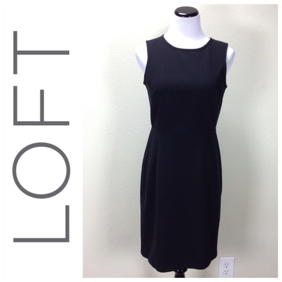 LOFT Dresses & Skirts - Loft Black Sleeveless Midi Sheath Dress
